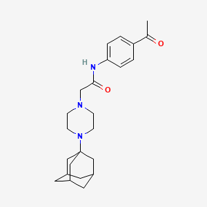 molecular formula C24H33N3O2 B4658325 N-(4-ACETYLPHENYL)-2-[4-(ADAMANTAN-1-YL)PIPERAZIN-1-YL]ACETAMIDE 