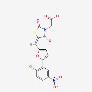 molecular formula C17H11ClN2O7S B4658378 methyl (5-{[5-(2-chloro-5-nitrophenyl)-2-furyl]methylene}-2,4-dioxo-1,3-thiazolidin-3-yl)acetate 