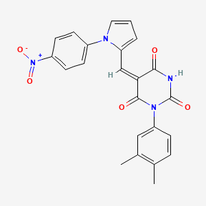 1-(3,4-dimethylphenyl)-5-{[1-(4-nitrophenyl)-1H-pyrrol-2-yl]methylene}-2,4,6(1H,3H,5H)-pyrimidinetrione