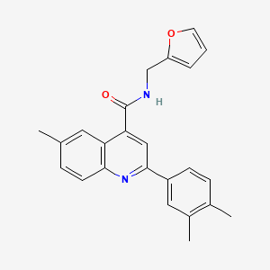 2-(3,4-dimethylphenyl)-N-(2-furylmethyl)-6-methyl-4-quinolinecarboxamide