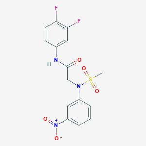 N~1~-(3,4-difluorophenyl)-N~2~-(methylsulfonyl)-N~2~-(3-nitrophenyl)glycinamide