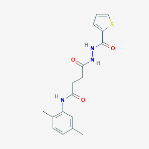 molecular formula C17H19N3O3S B465850 N-(2,5-dimethylphenyl)-4-oxo-4-[2-(thien-2-ylcarbonyl)hydrazino]butanamide CAS No. 356525-59-2