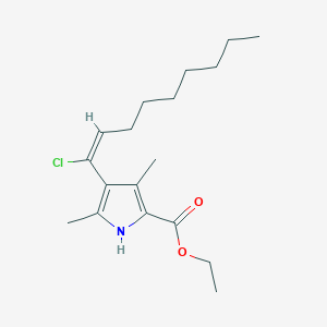 ethyl 4-(1-chloronon-1-en-1-yl)-3,5-dimethyl-1H-pyrrole-2-carboxylate