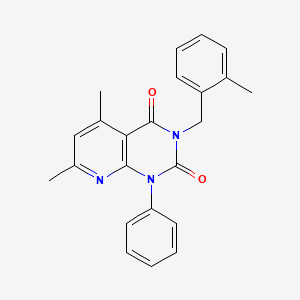 molecular formula C23H21N3O2 B4658512 5,7-dimethyl-3-(2-methylbenzyl)-1-phenylpyrido[2,3-d]pyrimidine-2,4(1H,3H)-dione 