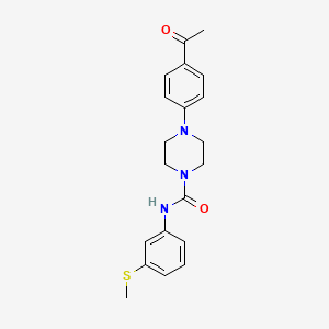 molecular formula C20H23N3O2S B4658527 4-(4-acetylphenyl)-N-[3-(methylsulfanyl)phenyl]piperazine-1-carboxamide 