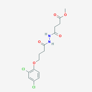 molecular formula C15H18Cl2N2O5 B465855 Methyl 4-{2-[4-(2,4-dichlorophenoxy)butanoyl]hydrazino}-4-oxobutanoate CAS No. 356085-75-1