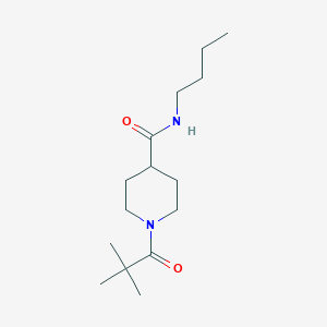 molecular formula C15H28N2O2 B4658568 N-butyl-1-(2,2-dimethylpropanoyl)piperidine-4-carboxamide 