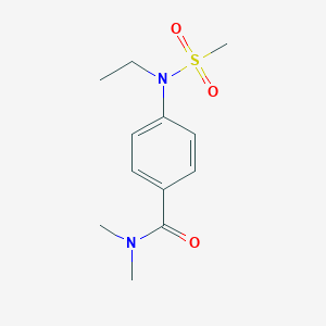 molecular formula C12H18N2O3S B4658576 4-[ethyl(methylsulfonyl)amino]-N,N-dimethylbenzamide 