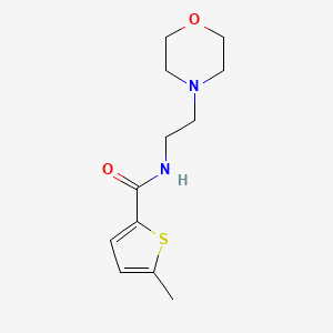 molecular formula C12H18N2O2S B4658579 5-methyl-N-[2-(morpholin-4-yl)ethyl]thiophene-2-carboxamide 