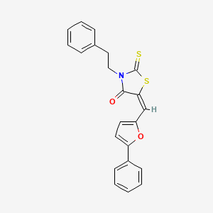 3-(2-phenylethyl)-5-[(5-phenyl-2-furyl)methylene]-2-thioxo-1,3-thiazolidin-4-one