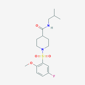 1-[(5-fluoro-2-methoxyphenyl)sulfonyl]-N-(2-methylpropyl)piperidine-4-carboxamide