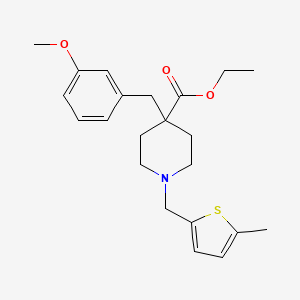 ethyl 4-(3-methoxybenzyl)-1-[(5-methyl-2-thienyl)methyl]-4-piperidinecarboxylate