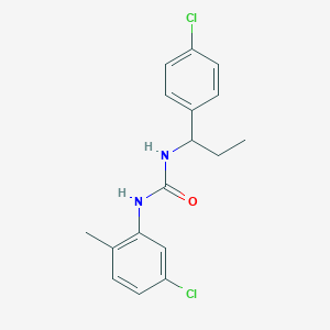 N-(5-chloro-2-methylphenyl)-N'-[1-(4-chlorophenyl)propyl]urea