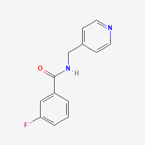 molecular formula C13H11FN2O B4658678 3-fluoro-N-(4-pyridinylmethyl)benzamide 