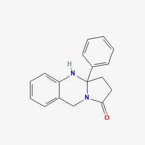 molecular formula C17H16N2O B4658685 3a-phenyl-3,3a,4,9-tetrahydropyrrolo[2,1-b]quinazolin-1(2H)-one 