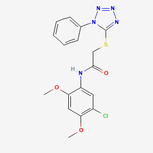 N-(5-chloro-2,4-dimethoxyphenyl)-2-[(1-phenyl-1H-tetrazol-5-yl)thio]acetamide