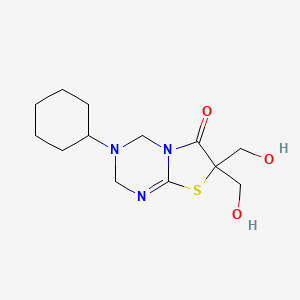 3-cyclohexyl-7,7-bis(hydroxymethyl)-3,4-dihydro-2H-[1,3]thiazolo[3,2-a][1,3,5]triazin-6(7H)-one