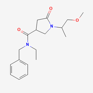 N-benzyl-N-ethyl-1-(2-methoxy-1-methylethyl)-5-oxo-3-pyrrolidinecarboxamide