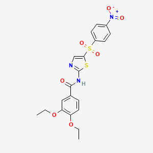 3,4-DIETHOXY-N-[5-(4-NITROBENZENESULFONYL)-1,3-THIAZOL-2-YL]BENZAMIDE