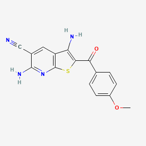 3,6-Diamino-2-[(4-methoxyphenyl)carbonyl]thieno[2,3-b]pyridine-5-carbonitrile