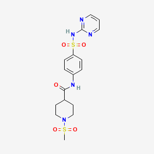 1-(METHYLSULFONYL)-N~4~-{4-[(2-PYRIMIDINYLAMINO)SULFONYL]PHENYL}-4-PIPERIDINECARBOXAMIDE