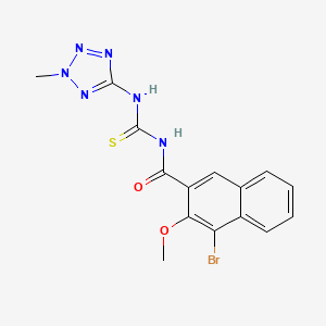 molecular formula C15H13BrN6O2S B4658784 4-bromo-3-methoxy-N-{[(2-methyl-2H-tetrazol-5-yl)amino]carbonothioyl}-2-naphthamide 