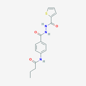 molecular formula C16H17N3O3S B465881 N-[4-[(thiophene-2-carbonylamino)carbamoyl]phenyl]butanamide CAS No. 328027-00-5