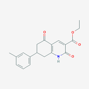 ethyl 7-(3-methylphenyl)-2,5-dioxo-1,2,5,6,7,8-hexahydro-3-quinolinecarboxylate