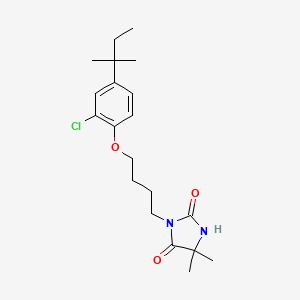 molecular formula C20H29ClN2O3 B4658833 3-{4-[2-chloro-4-(1,1-dimethylpropyl)phenoxy]butyl}-5,5-dimethyl-2,4-imidazolidinedione 