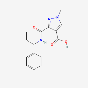 1-methyl-3-({[1-(4-methylphenyl)propyl]amino}carbonyl)-1H-pyrazole-4-carboxylic acid