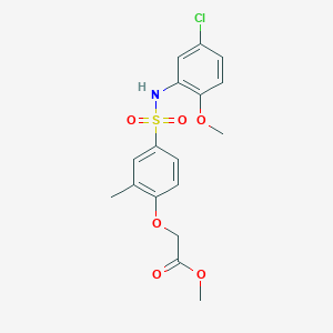 Methyl 2-[4-[(5-chloro-2-methoxyphenyl)sulfamoyl]-2-methylphenoxy]acetate