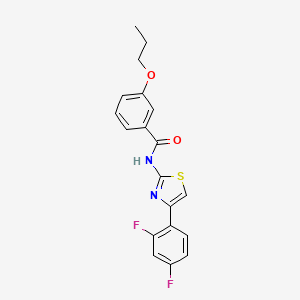 molecular formula C19H16F2N2O2S B4658907 N-[4-(2,4-difluorophenyl)-1,3-thiazol-2-yl]-3-propoxybenzamide 