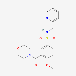 4-methoxy-3-(4-morpholinylcarbonyl)-N-(2-pyridinylmethyl)benzenesulfonamide