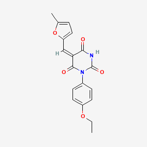 1-(4-ethoxyphenyl)-5-[(5-methyl-2-furyl)methylene]-2,4,6(1H,3H,5H)-pyrimidinetrione