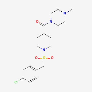 1-({1-[(4-chlorobenzyl)sulfonyl]-4-piperidinyl}carbonyl)-4-methylpiperazine