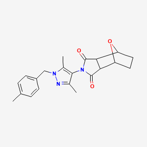 4-[3,5-dimethyl-1-(4-methylbenzyl)-1H-pyrazol-4-yl]-10-oxa-4-azatricyclo[5.2.1.0~2,6~]decane-3,5-dione