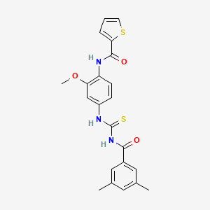 N-[4-({[(3,5-dimethylbenzoyl)amino]carbonothioyl}amino)-2-methoxyphenyl]-2-thiophenecarboxamide