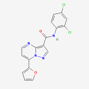 Pyrazolo[1,5-a]pyrimidine-3-carboxamide, N-(2,4-dichlorophenyl)-7-(2-furanyl)-