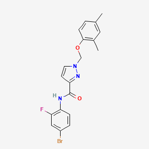 N-(4-bromo-2-fluorophenyl)-1-[(2,4-dimethylphenoxy)methyl]-1H-pyrazole-3-carboxamide