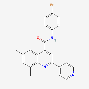 N-(4-bromophenyl)-6,8-dimethyl-2-(4-pyridinyl)-4-quinolinecarboxamide