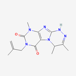 3,4,9-trimethyl-7-(2-methylprop-2-en-1-yl)-1H,4H,6H,7H,8H,9H-[1,2,4]triazino[4,3-g]purine-6,8-dione