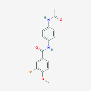 molecular formula C16H15BrN2O3 B465939 N-[4-(acetylamino)phenyl]-3-bromo-4-methoxybenzamide CAS No. 356541-49-6