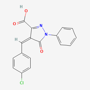 (4Z)-4-[(4-chlorophenyl)methylidene]-5-oxo-1-phenylpyrazole-3-carboxylic acid