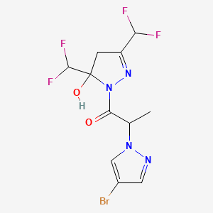 1-[3,5-BIS(DIFLUOROMETHYL)-5-HYDROXY-4,5-DIHYDRO-1H-PYRAZOL-1-YL]-2-(4-BROMO-1H-PYRAZOL-1-YL)-1-PROPANONE