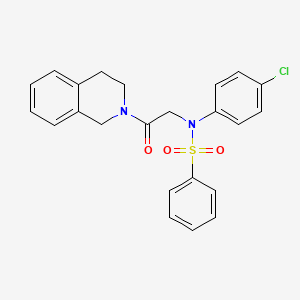 N-(4-chlorophenyl)-N-[2-(3,4-dihydroisoquinolin-2(1H)-yl)-2-oxoethyl]benzenesulfonamide