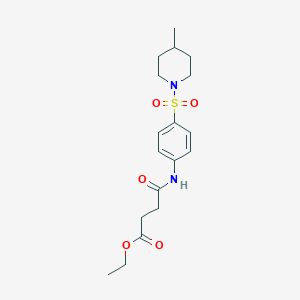 molecular formula C18H26N2O5S B465945 Ethyl 4-[4-(4-methylpiperidin-1-yl)sulfonylanilino]-4-oxobutanoate CAS No. 356550-83-9