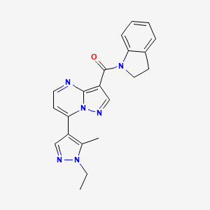 2,3-dihydro-1H-indol-1-yl[7-(1-ethyl-5-methyl-1H-pyrazol-4-yl)pyrazolo[1,5-a]pyrimidin-3-yl]methanone