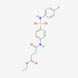 molecular formula C18H19FN2O5S B465947 Ethyl 4-[4-[(4-fluorophenyl)sulfamoyl]anilino]-4-oxobutanoate CAS No. 356550-85-1