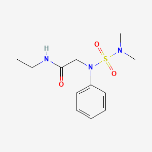 molecular formula C12H19N3O3S B4659486 N~2~-(dimethylsulfamoyl)-N-ethyl-N~2~-phenylglycinamide 