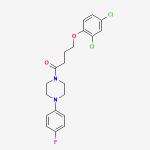 molecular formula C20H21Cl2FN2O2 B4659494 4-(2,4-Dichlorophenoxy)-1-[4-(4-fluorophenyl)piperazin-1-yl]butan-1-one 